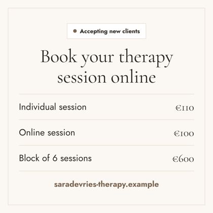 Instagram booking post