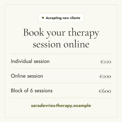 Instagram booking post